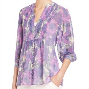 Joie Datev Silk Floral Print Blouse - NWOT